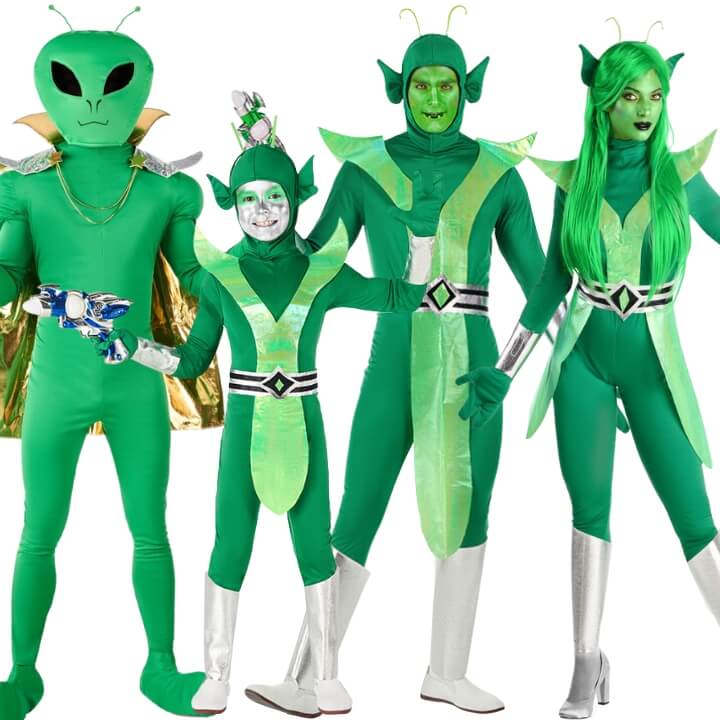 Disfraz de Alien Verde para niños