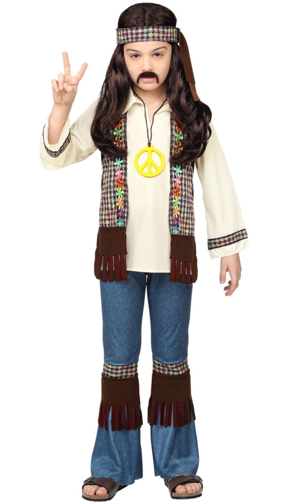 Disfraz de Hippie con Chaleco Bebé