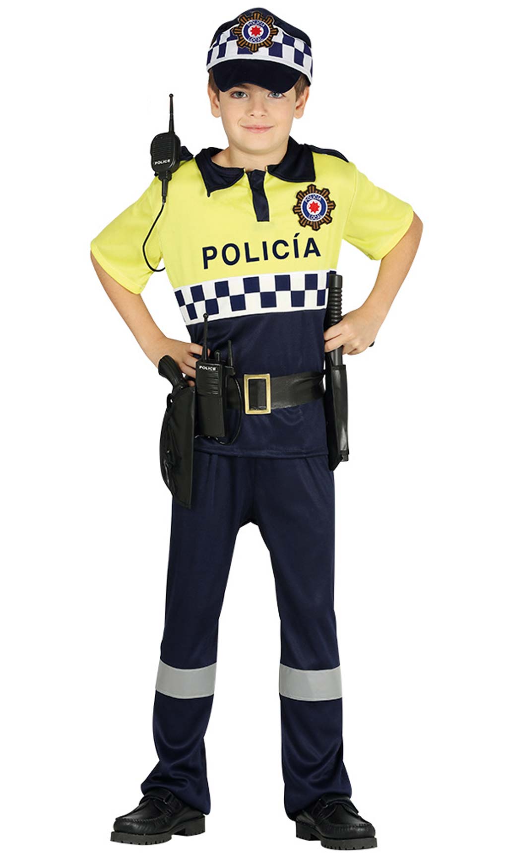 Disfraz De Policia Para Niños Color Azul Con Accesorios