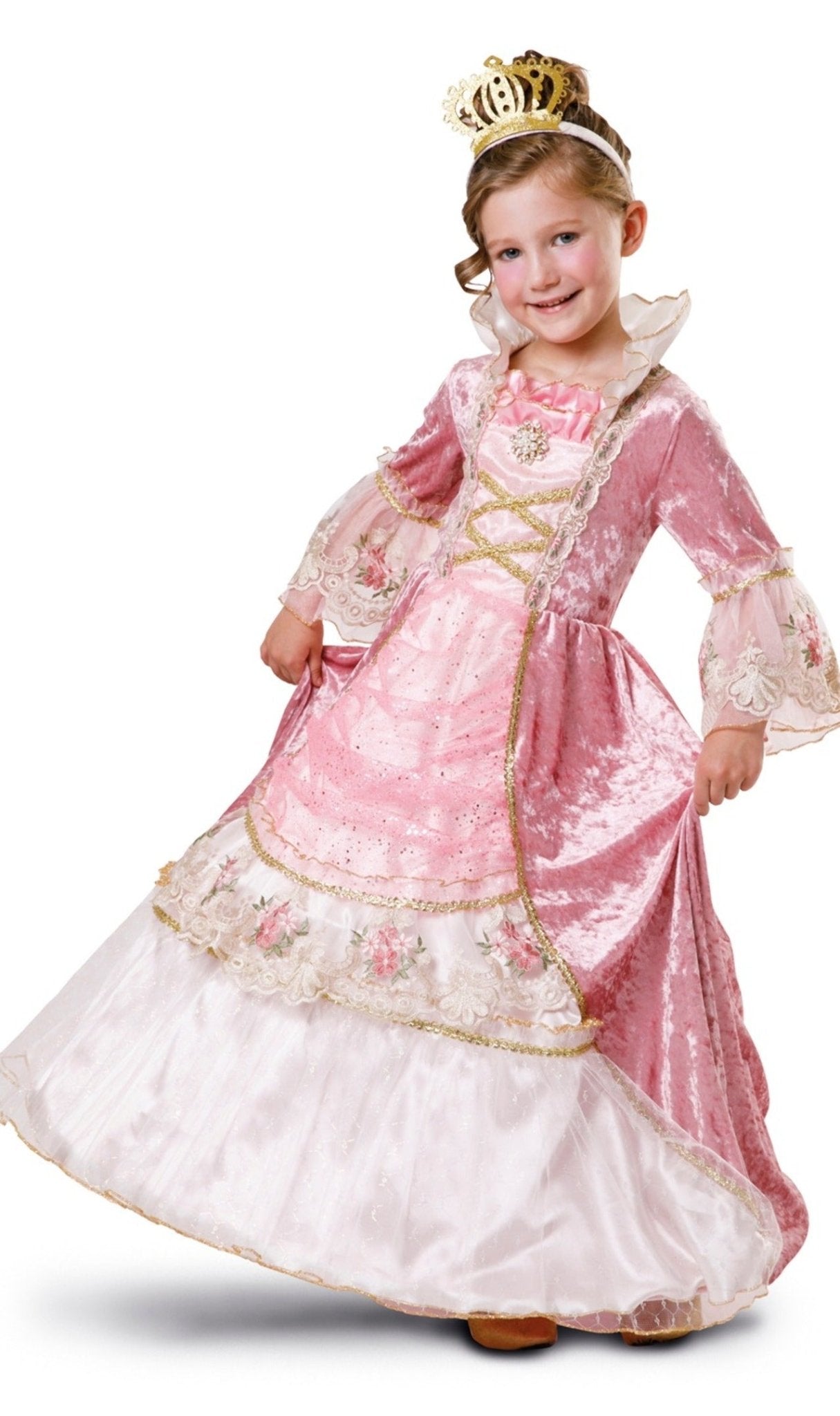 Disfraz de reina medieval elegante para niña