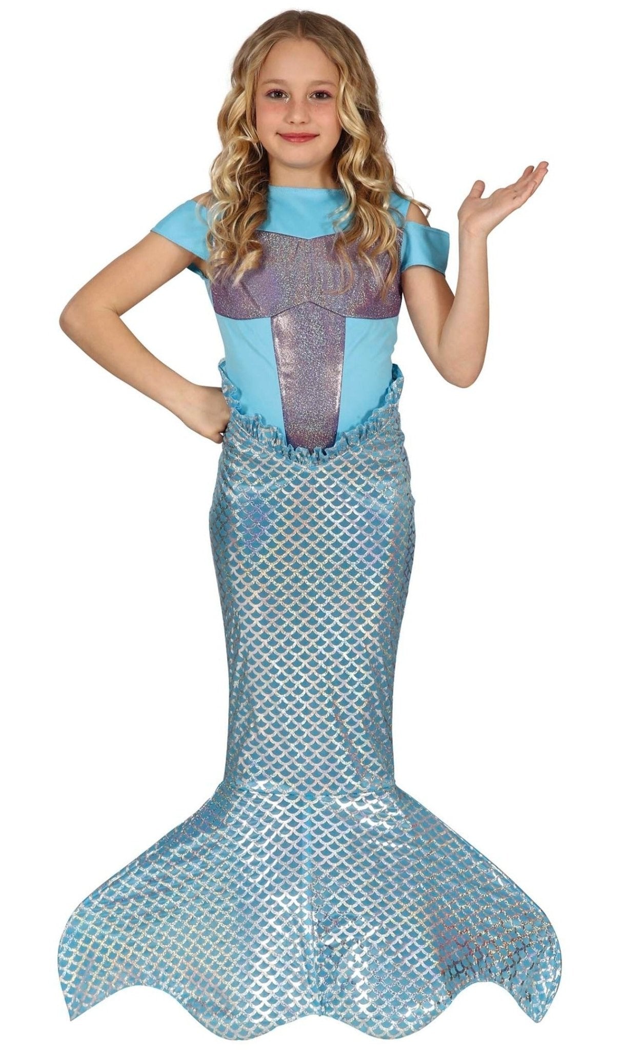 Disfraz de sirena del mar para niña