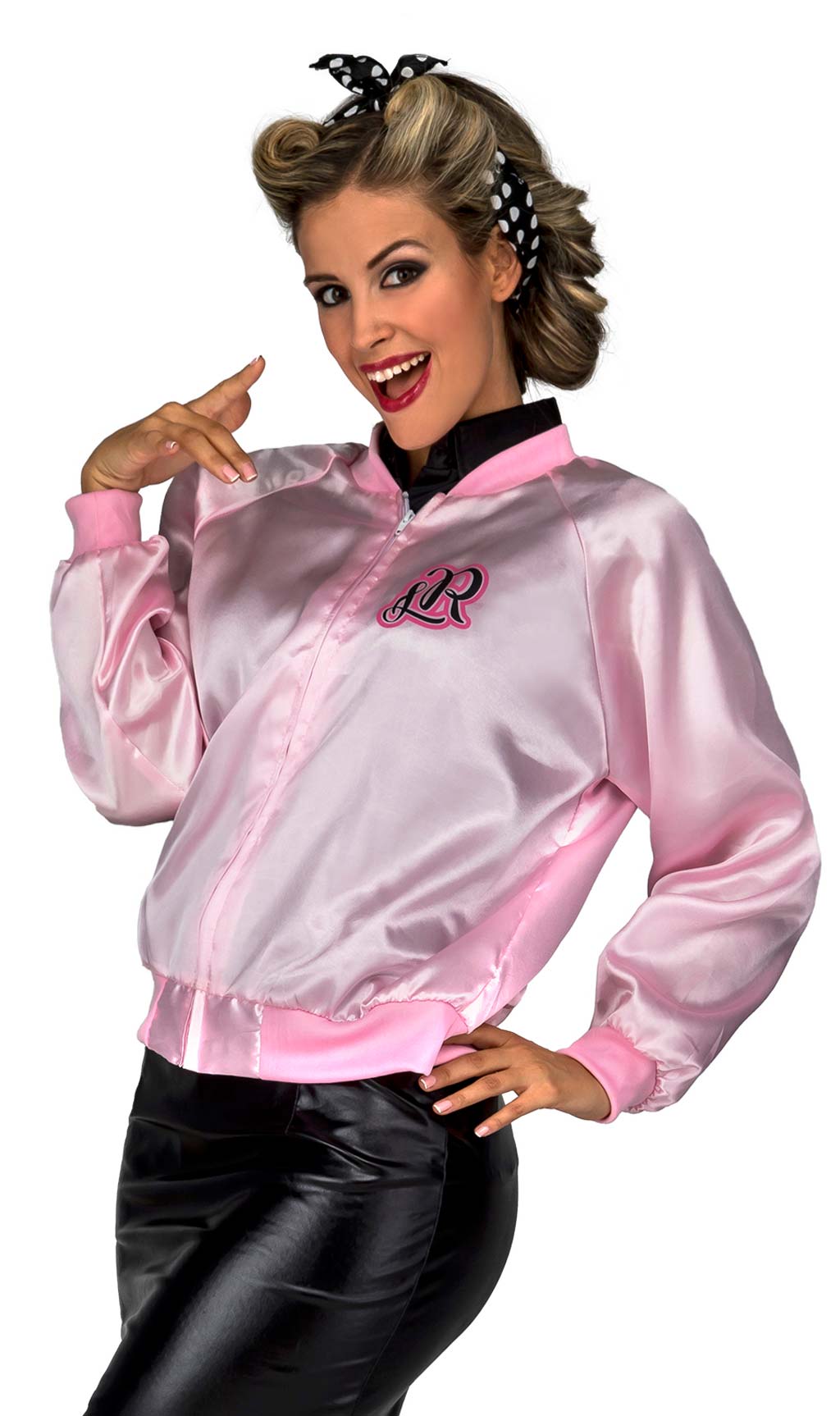 Disfraz de Grease Chaqueta Pink Ladies para niña
