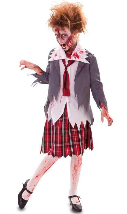 Disfraces en Grupo de Colegiales Zombie