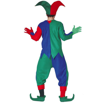 Disfraz de Bufón tricolor para adulto
