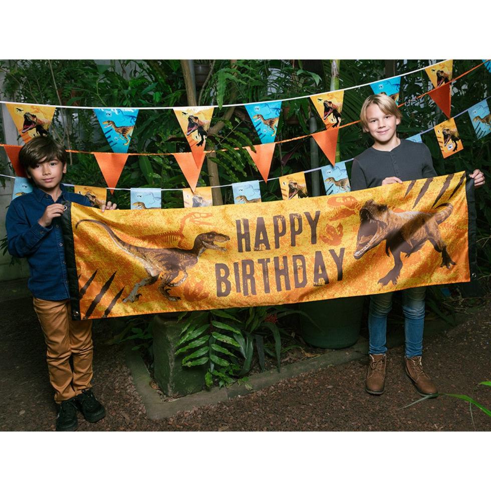 Bandera Dinosaurio Rex de Cumpleaños