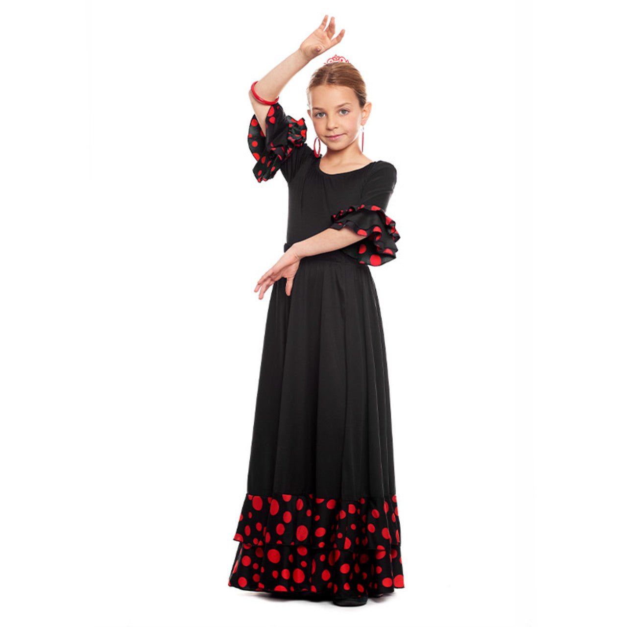 Body Flamenco Negro con Lunares infantil