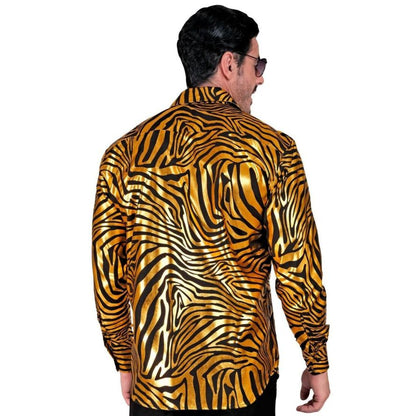 Camisa Animal Print Dorada