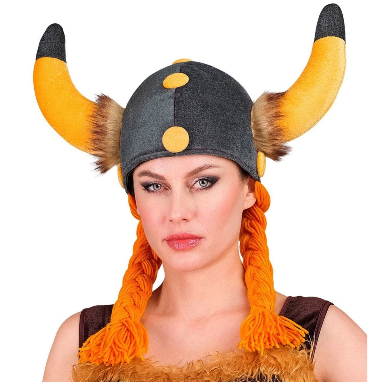 Casco Vikingo con Trenzas