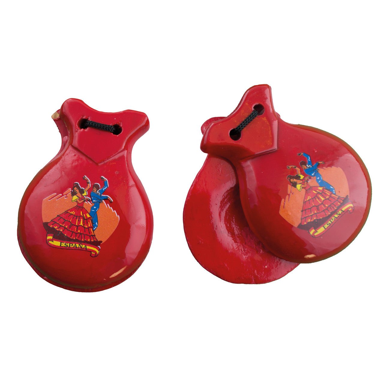 Castañuelas Rojas de Madera