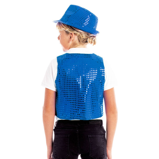 Chaleco de Lentejuelas Azul Eco infantil