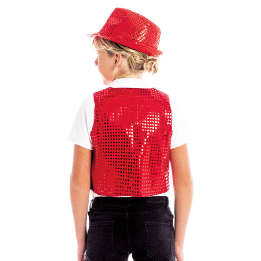 Chaleco de Lentejuelas Rojo Eco infantil