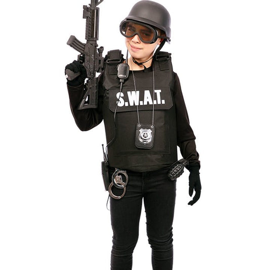 Chaleco de Swat Negro infantil