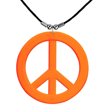 Collar Hippie Naranja Neón