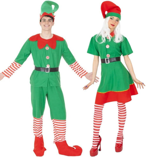 Disfraces en pareja de Elfos Navidad