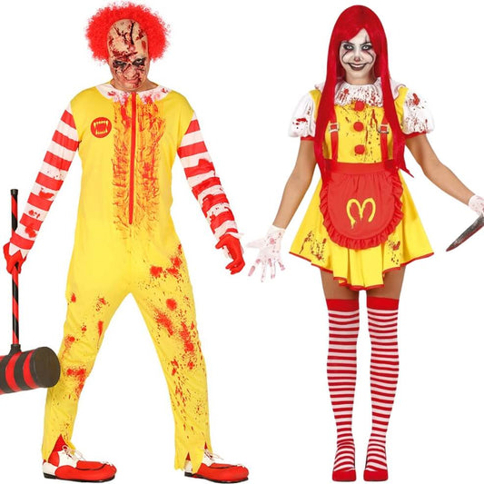 Disfraces en pareja de Payasos McDonald