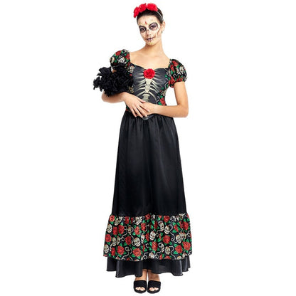 Disfraz de Catrina Mexicana Rosas para mujer