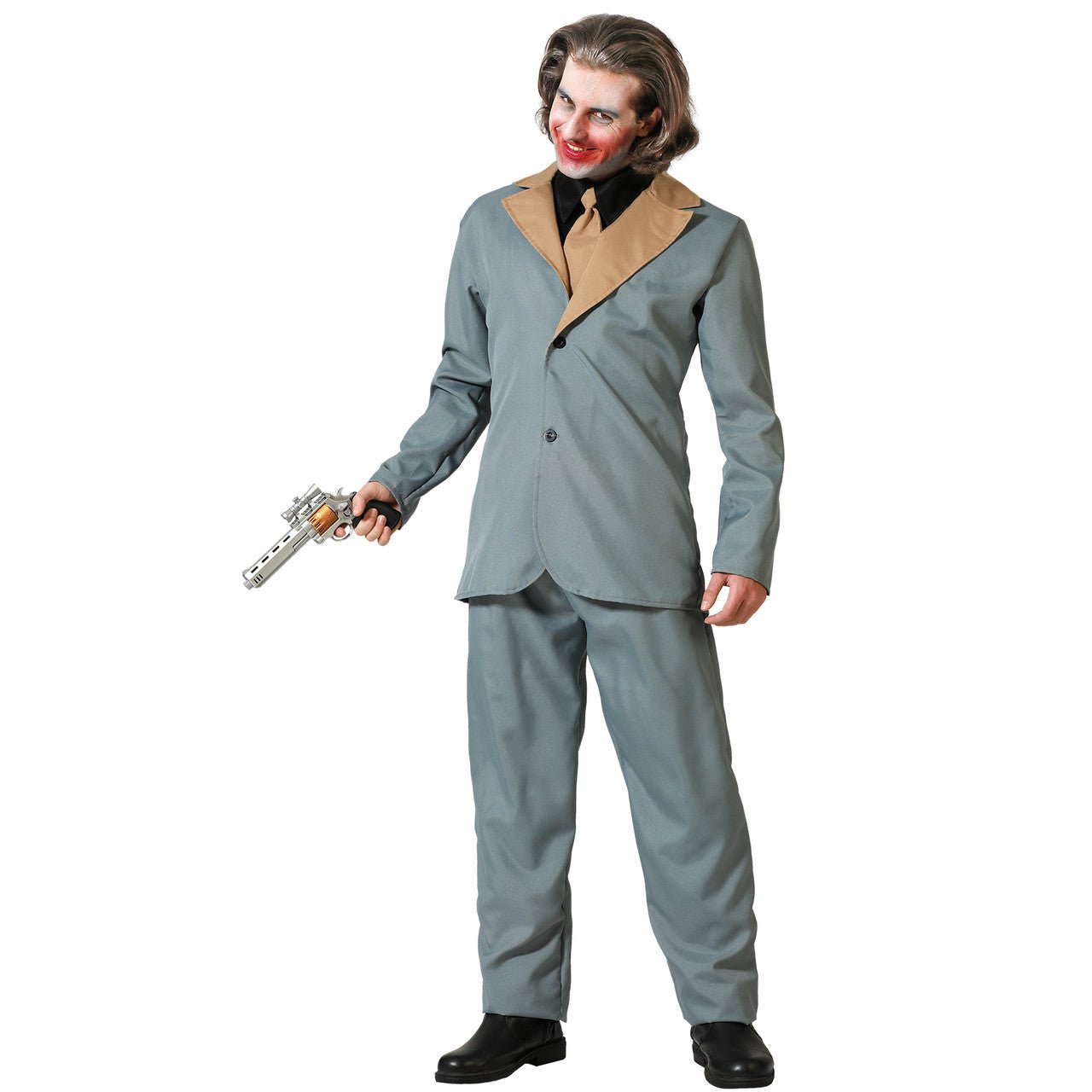 Disfraz de Joker Gris para hombre