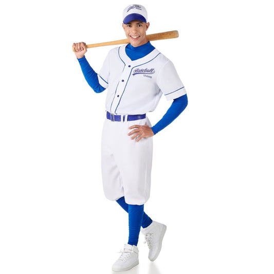 Disfraz de Jugador de Béisbol Azul para hombre