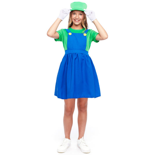 Disfraz de Super Luigi Gorra para niña