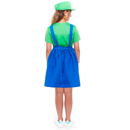 Disfraz de Super Luigi Gorra para niña