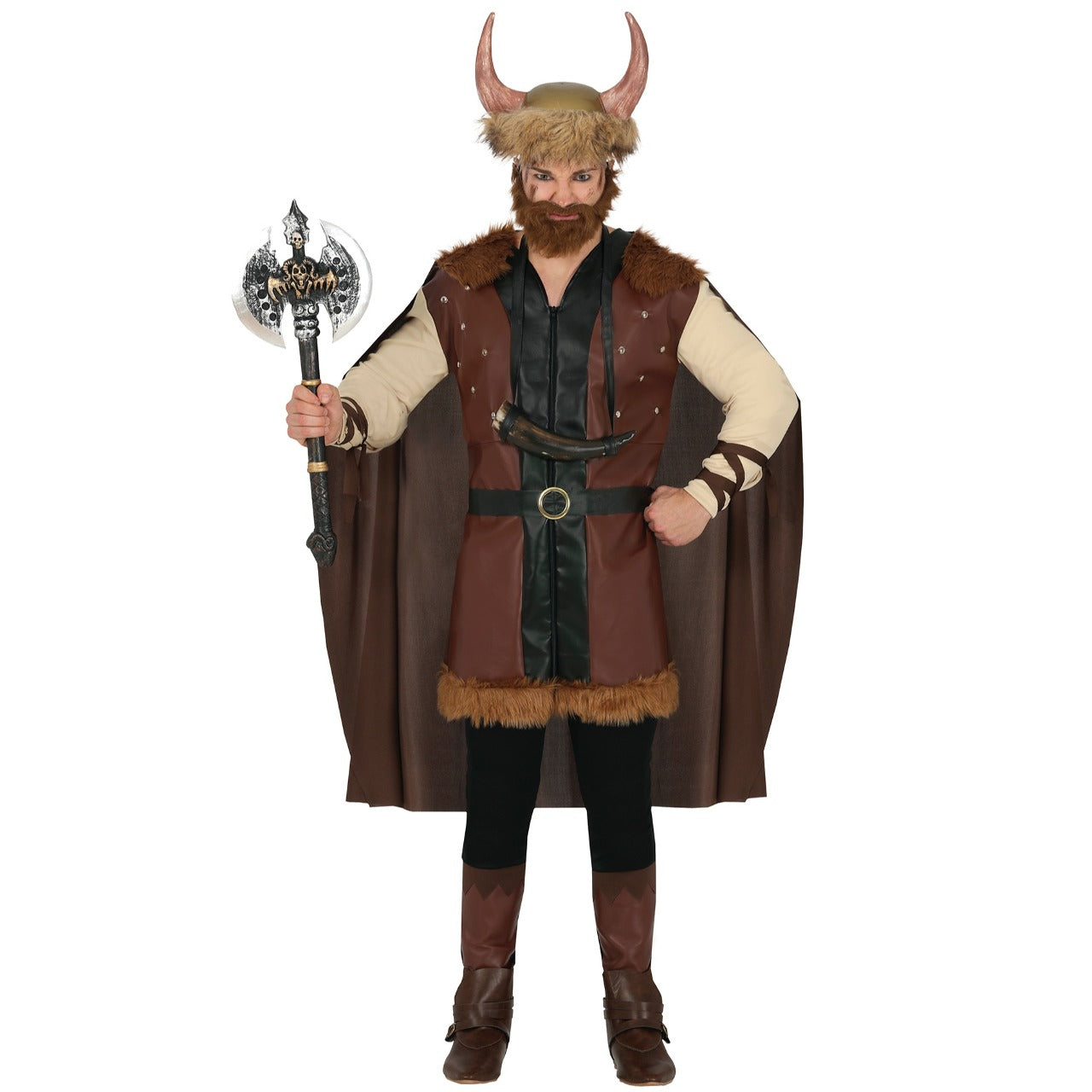 Disfraz de Vikingo Marrón para hombre