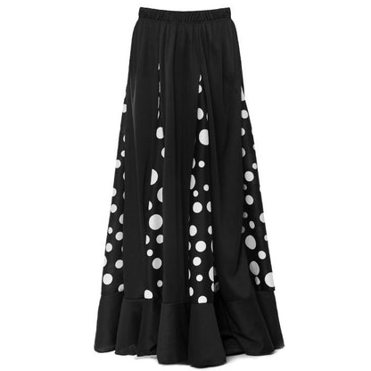 Falda de Flamenca Negra y Blanca con Quillas infantil