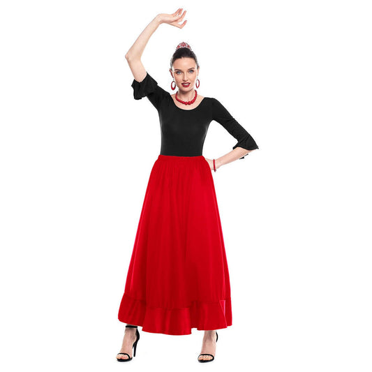 Falda de Flamenca Roja de Ensayo