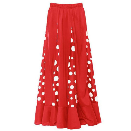 Falda de Flamenca Roja con Quillas