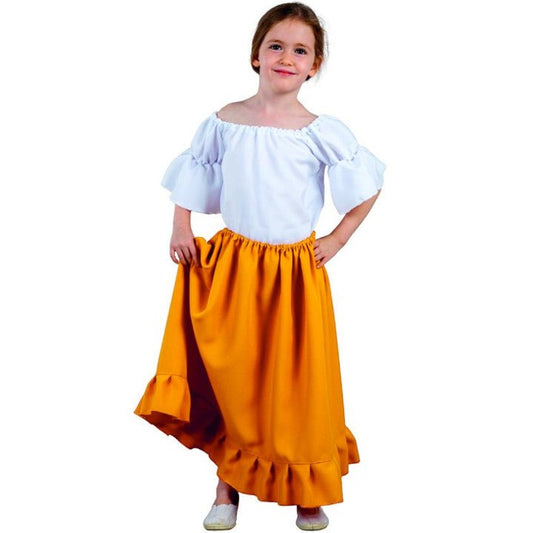 Falda Medieval Mostaza infantil