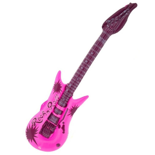 Guitarra Rock&Roll Rosa Hinchable