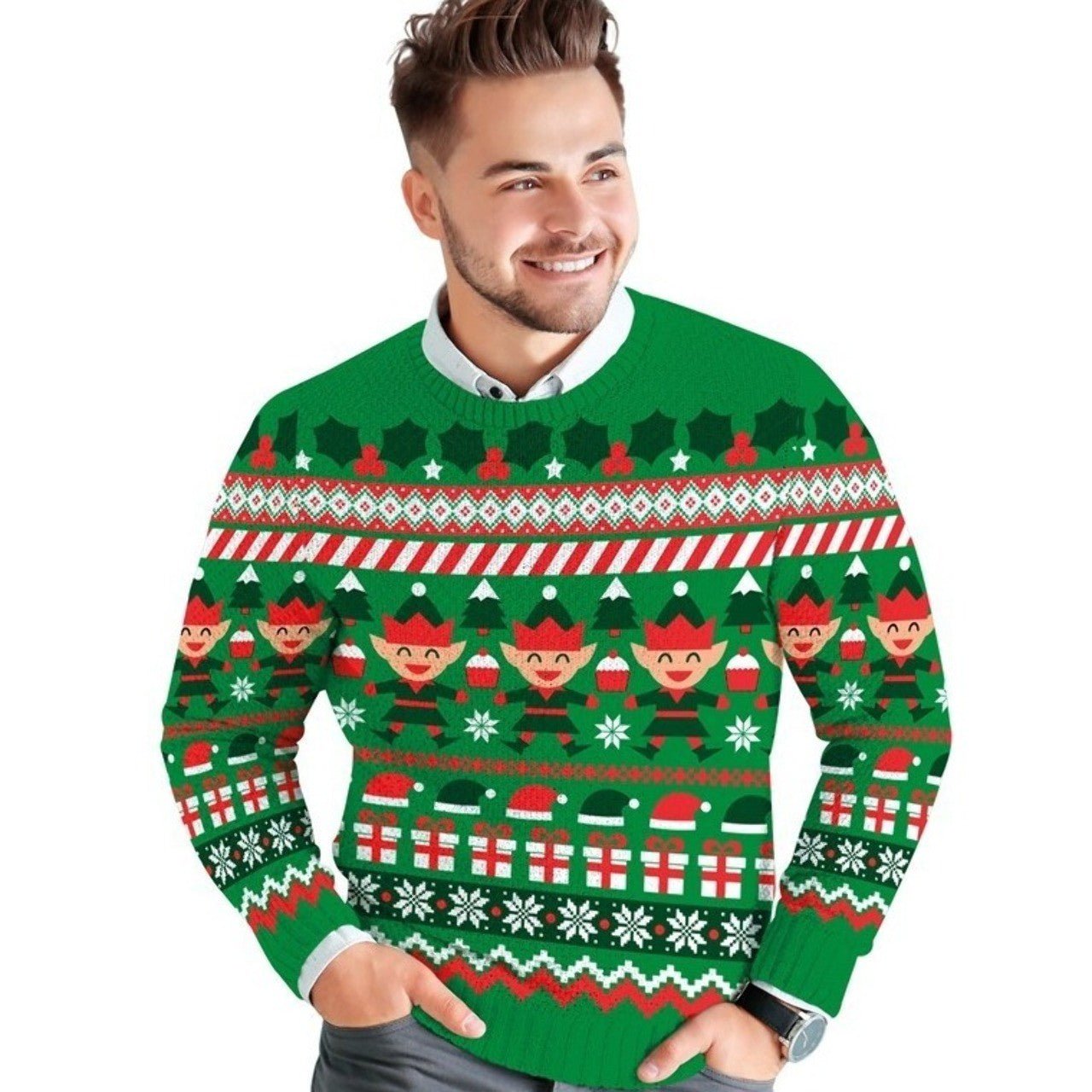 Jersey de Navidad Elfo para hombre