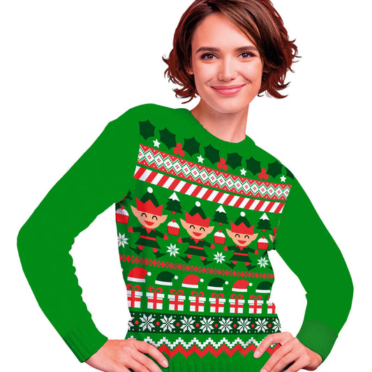 Jersey de Navidad Elfo para mujer