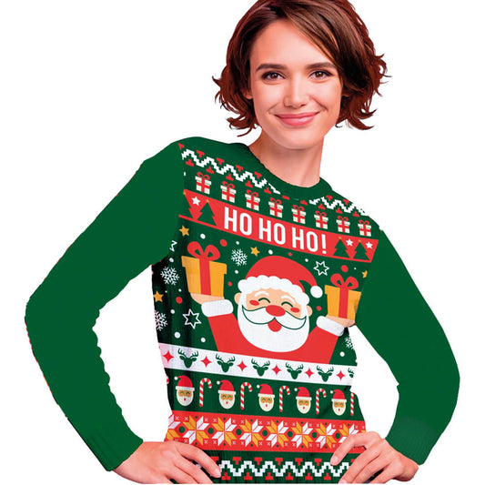 Jersey de Navidad Papá Noel para mujer