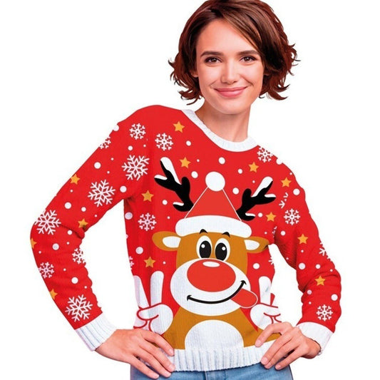 Jersey de Navidad Reno para mujer