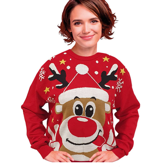 Jersey de Navidad Reno para mujer