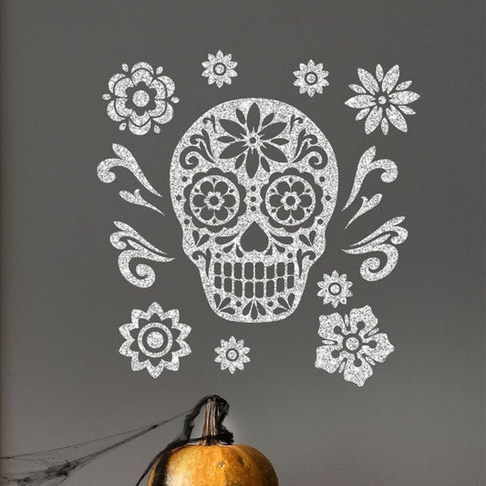 Pegatina de Calavera Glitter para Pared