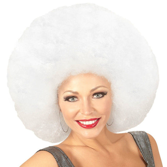 Peluca Afro Súper Blanca