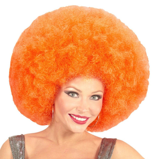 Peluca Afro Súper Naranja