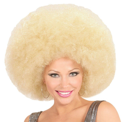 Peluca Afro Súper Rubia