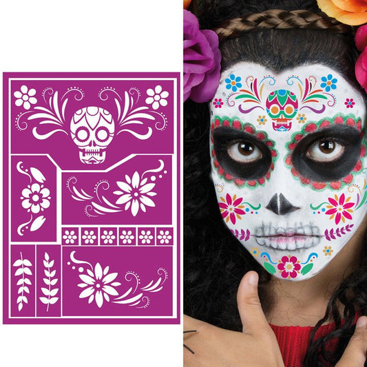 Plantilla para Maquillaje de Catrina infantil