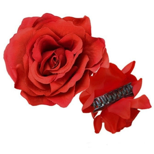 Rosa de Flamenca Roja con Pinza