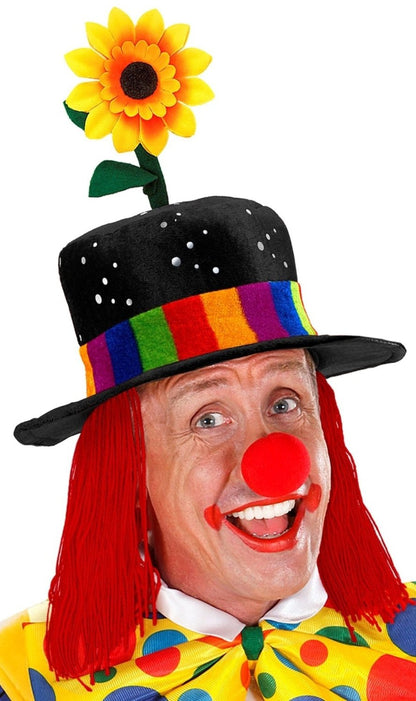 Sombrero de Payaso Negro con pelo