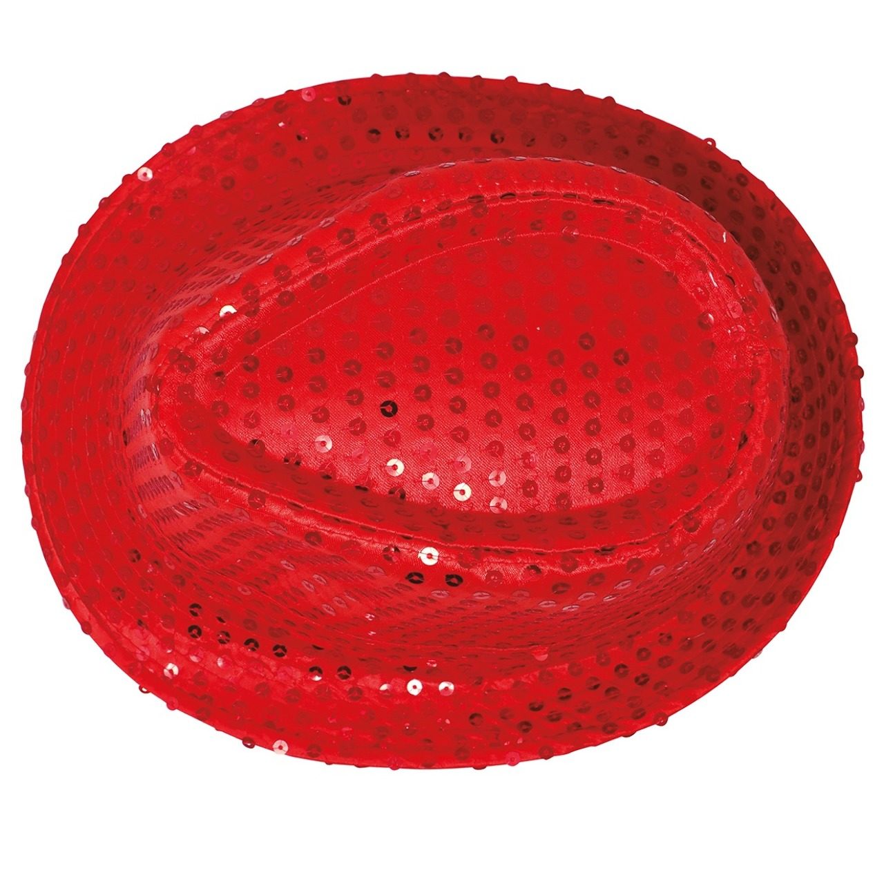 Sombrero de Gangster Rojo Lentejuelas Eco