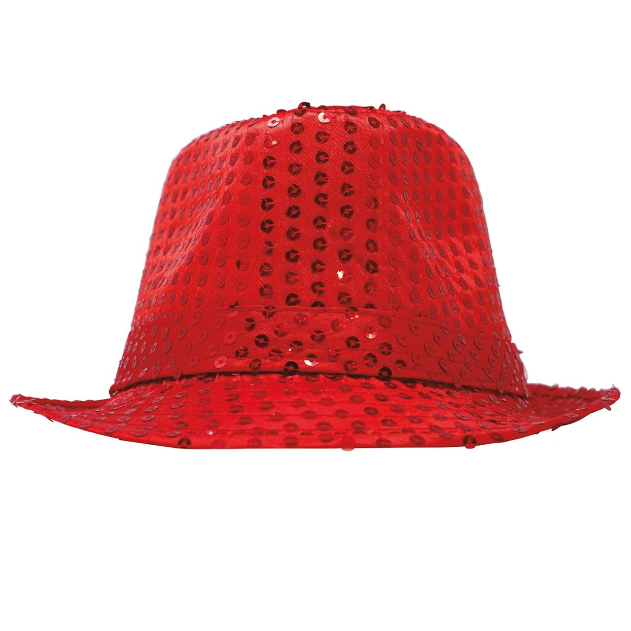 Sombrero de Gangster Rojo Lentejuelas Eco