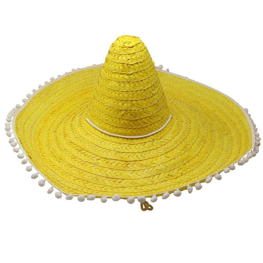 Sombrero Mexicano de Paja Grande Amarillo