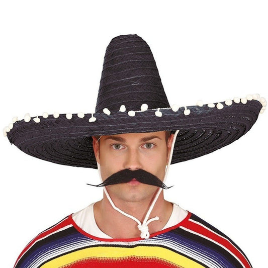 Sombrero Mexicano de Paja Grande Negro