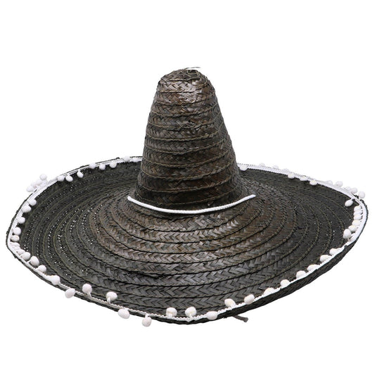 Sombrero Mexicano de Paja Grande Negro