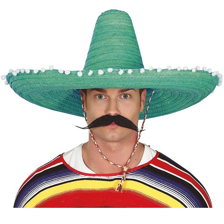 Sombrero Mexicano de Paja Grande Verde