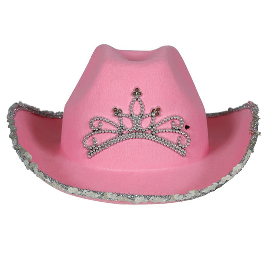 Sombrero de Vaquera Rosa Corona infantil