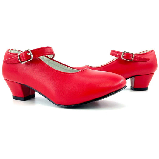Zapatos de Flamenco Rojos Lisos infantiles